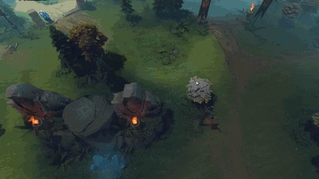 Fog of war example in an RTS game